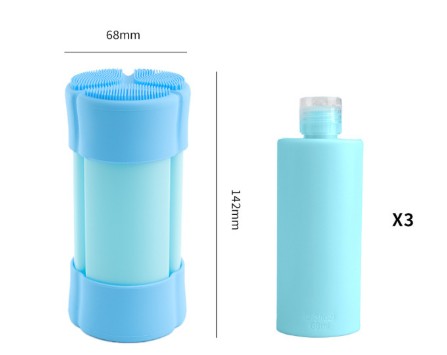 2.26 oz 3-In-1 Silicone Travel Bottles, Leakproof Refillable Toiletry Containers For Trip Luggage