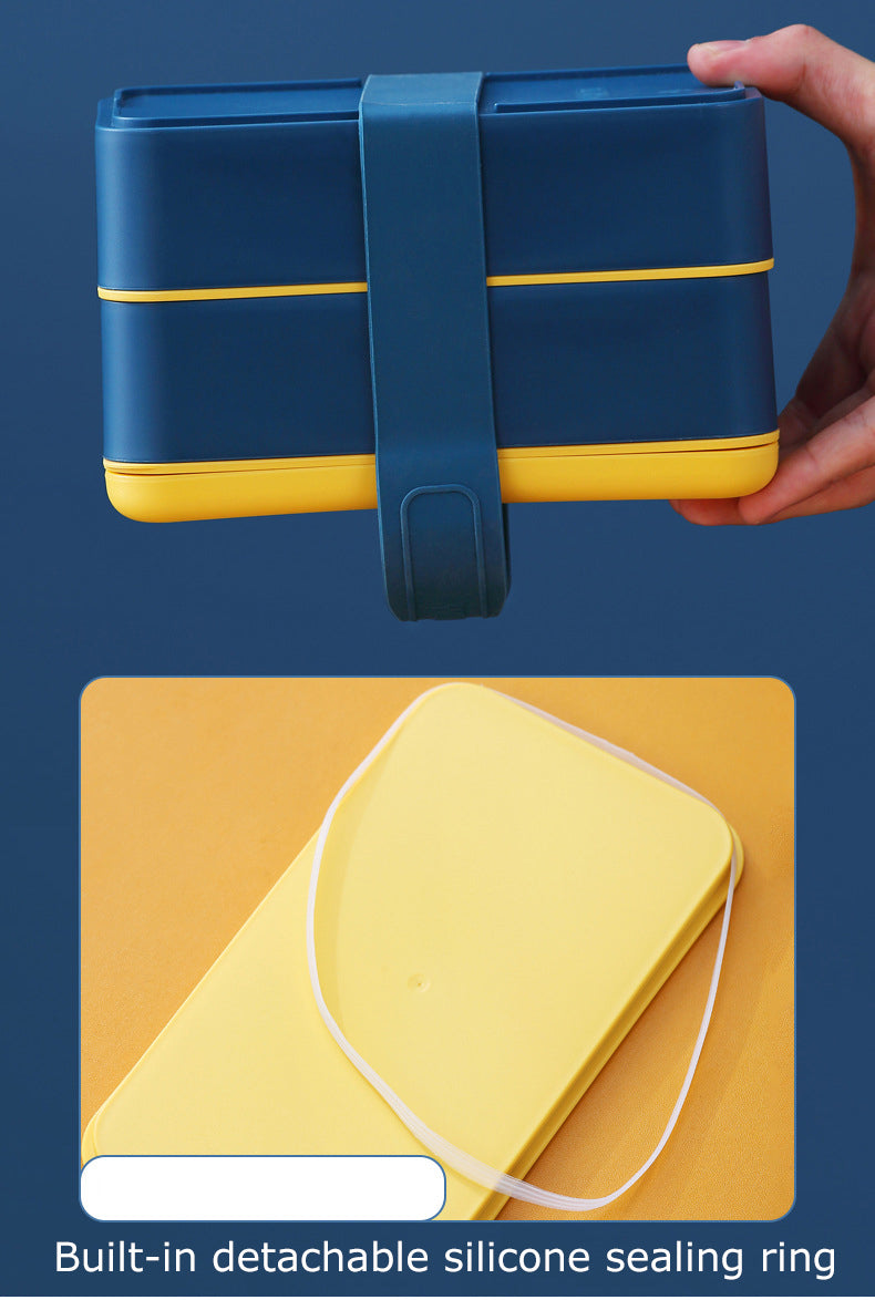 1440ml PP Material Bento Box Multi-layer Sealing Combination Basket Picnic Lunch Box(2 layer)