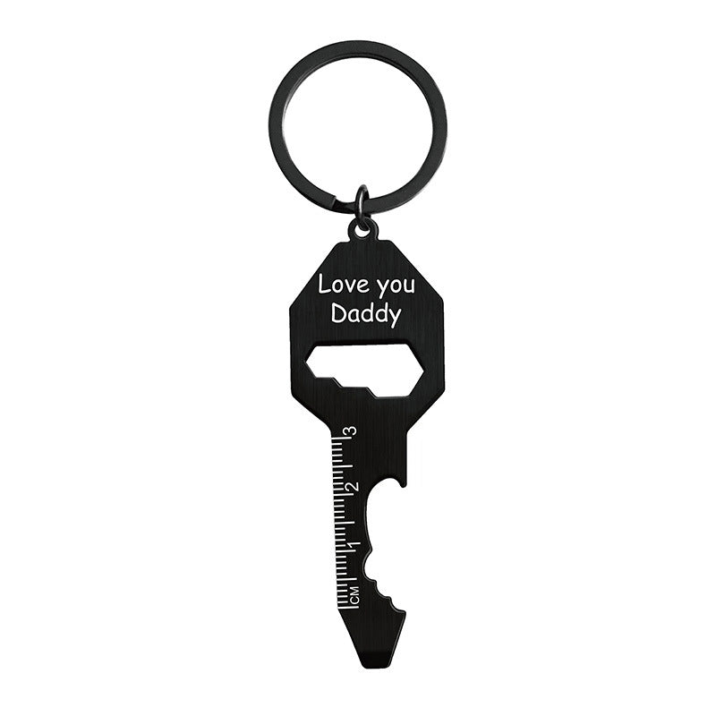 Multifunctional Key Shaped Bottle Opener Keychain #5