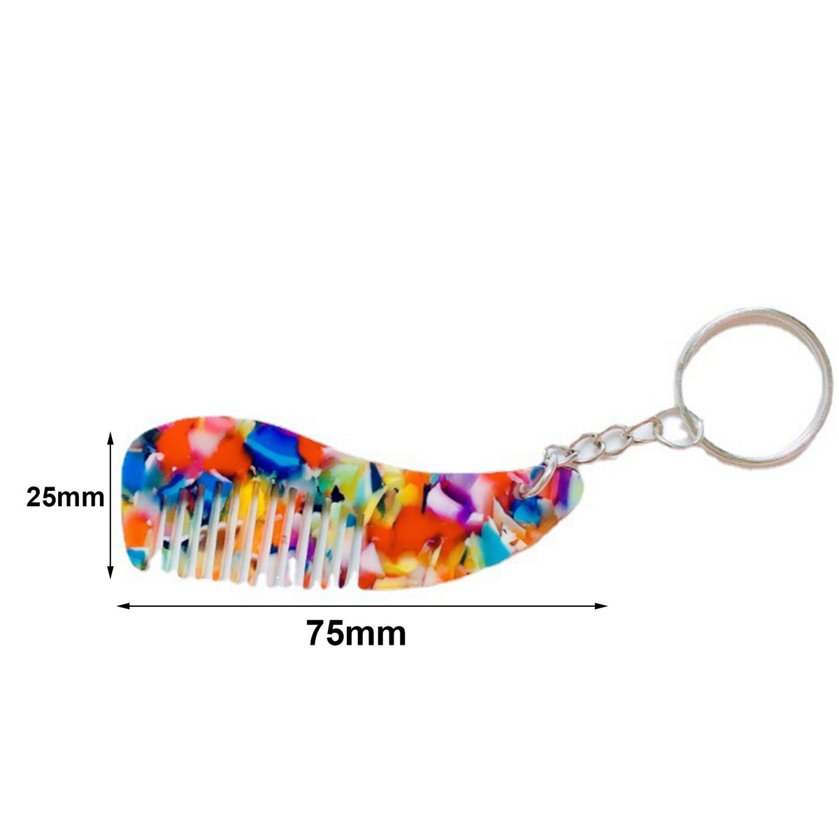 Mini Travel Acetate Comb Keychain Portable Hair Comb