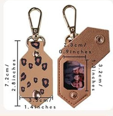 PU Leather ID Tag Photo Fob Keying