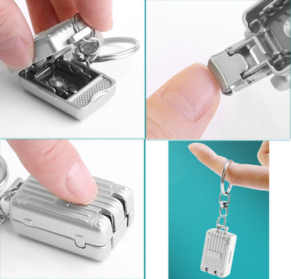 Portable 2" 1 Mini Stainless Steel Luggage Case Nail Clipper Keychain