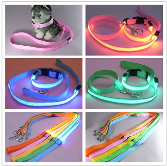 LED Dog Collar Set Made Of Nylon
