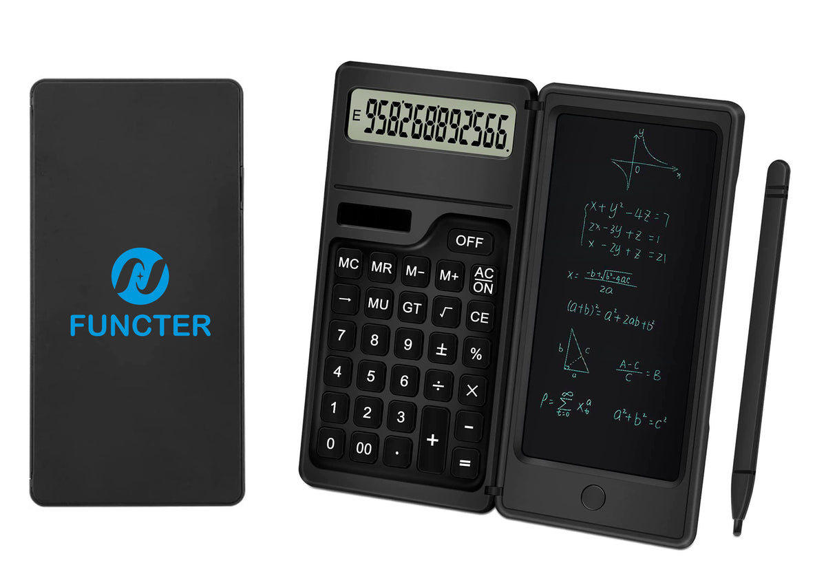 3" 1 Intelligent Folding Portable Scientific Counter Solar Calculator with LCD Writing Notepad