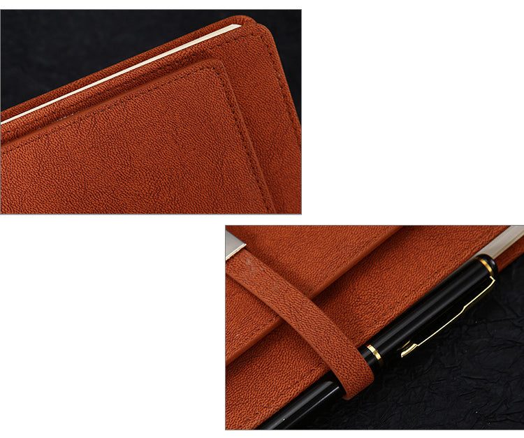 Business Notebook A5 PU Leather Notepad With Pen Loop With Magnetic Closure