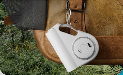 5000mAh Mini Power Bank WIth Wireless Charger For Smart watch With Metal Carabiner