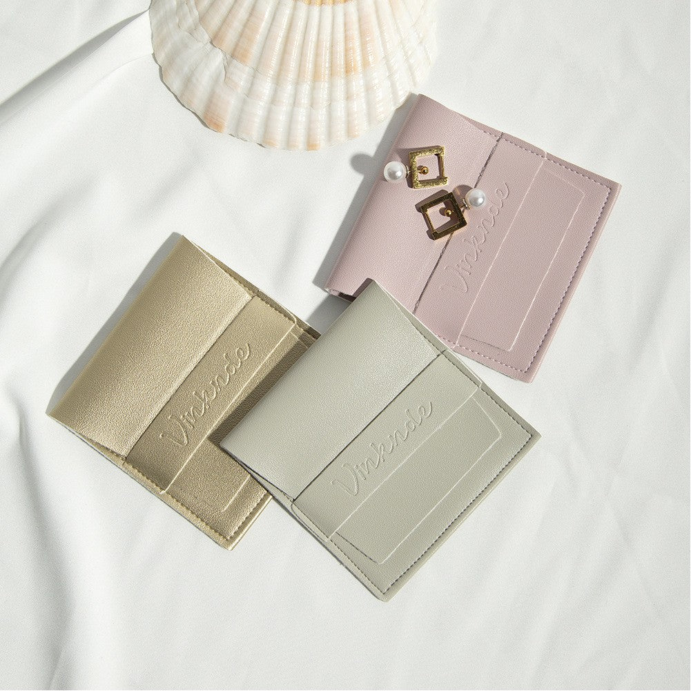 3.5" PU Leatherette Jewelry Pouch Mini Envelope Bag Packaging Pouch Jewelry Gift Bag