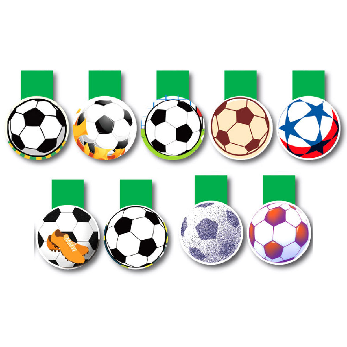 Soccer Magnetic Bookmark Magnetic Clip Custom Shape Bookmark for Football Club, Football Team