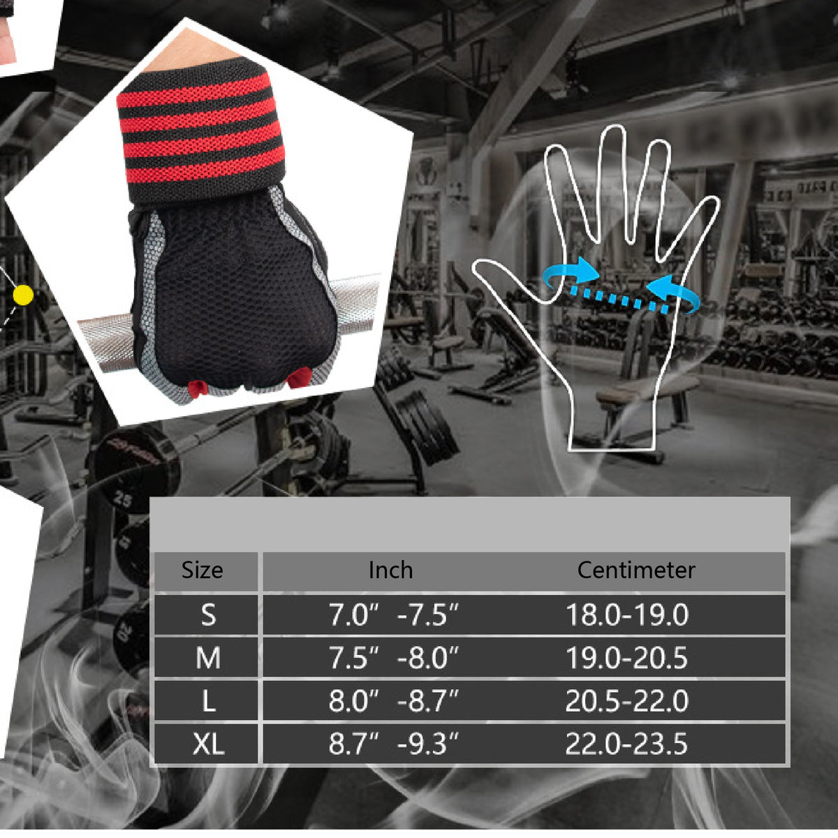 Weight Lifting Half Finger Gloves for Exercise Wrist Wraps Gym Gloves Full Palm Protection Wrister