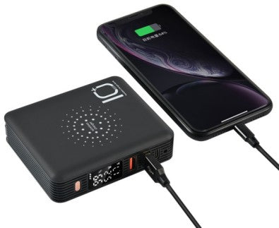 10W 10000mAh Wireless Charging Wall Charger (AC) Power Bank W/FCC Certification