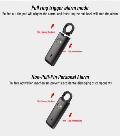 Rechargeable Personal Safety Alarm Self-defense Keychain