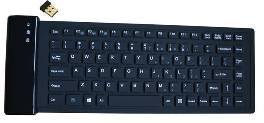 87 Keys Portable 2.4G Wireless Silicone Keyboard