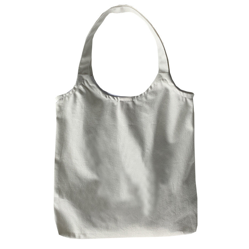 Canvas Grocery Shopping Tote Bag Single Shoulder Bag Daily Casual Bag For Students