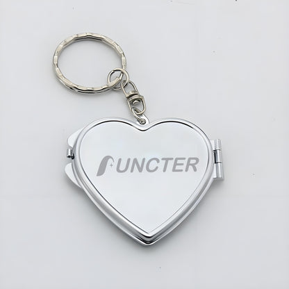 Heart Shaped Keychain Style Double Sided Mirror