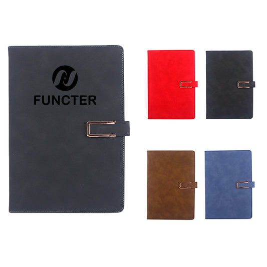 A5 PU Leather Meeting Notebook Conference Notebook W/ Magnetic Buckle