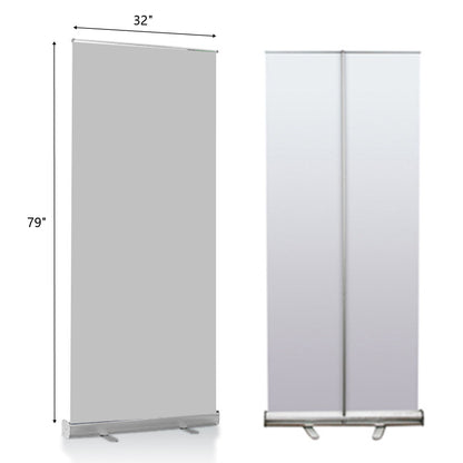 79" Reusable Roller Banner Retractable Banner Display with Stand for Advertising, POP UP Booth