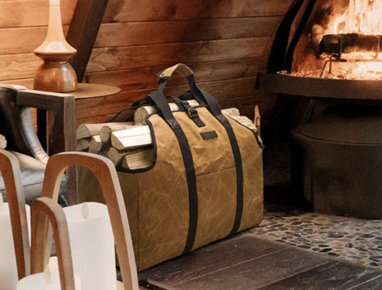 Firewood Log Carrier Tote Bag For Outdoor Camping