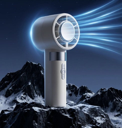 Freezy Personal Fan Refrigeration Fan Handheld Fan W/ 1-100 Stepless Adjusting & Battery Status