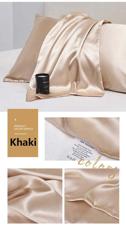 20 x 54" Premium Square Satin Silk Throw Pillowcase Body Size Pillow Cover - Envelope Closure