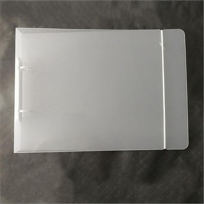 A4 Clear Hard Cover Round Ring Binders 2-Ring Binder Document Folder W/ Elastic Band
