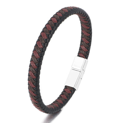 Woven PU Bracelet with Matel Closure