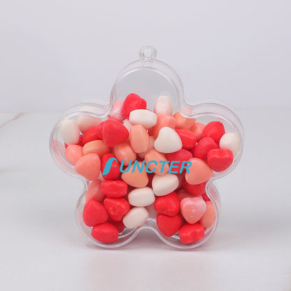 Flower Shaped Acrylic Fillable Ornaments DIY Christmas Ball