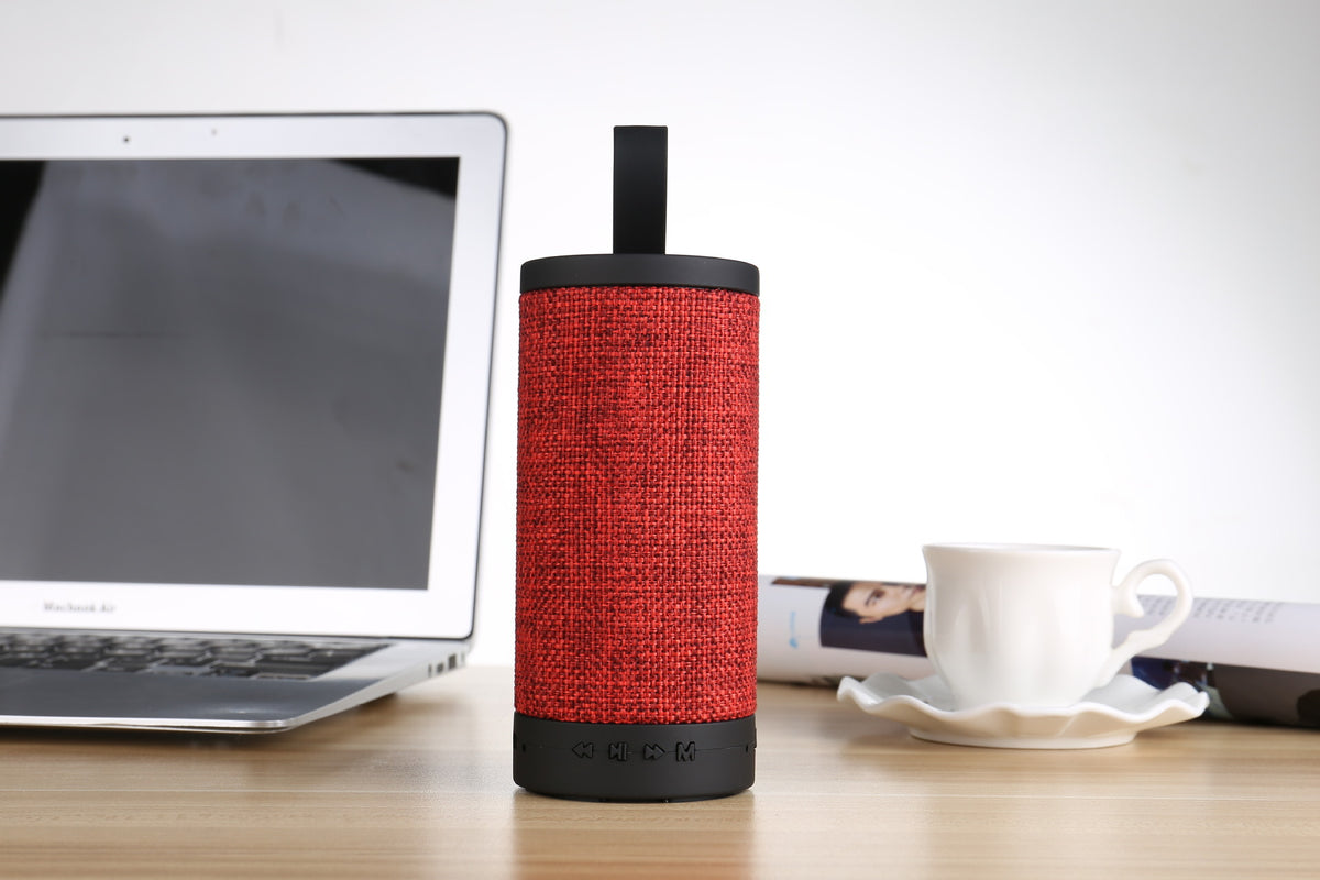 Fashion Cylindrical Fabric Stereo Wireless Speaker Player