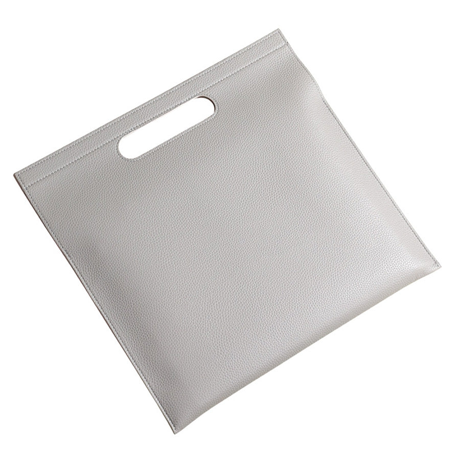 PU Leather Cut Out Handle Tote Bag With Magnetic Closure For Laptop & Files & Tech Accessories
