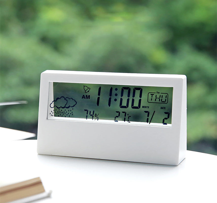 Indoor Household Thermometer Digital Hygrometer Alarm Clock Calendar
