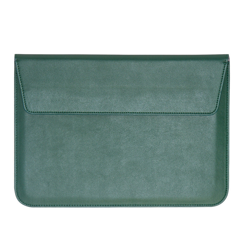 13" PU Leather Laptop Sleeve Foldable Stand With Magnetic Closure