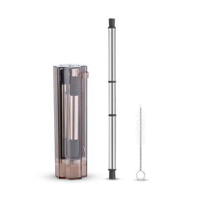 Travel Straw Reusable Collapsible Straws Set