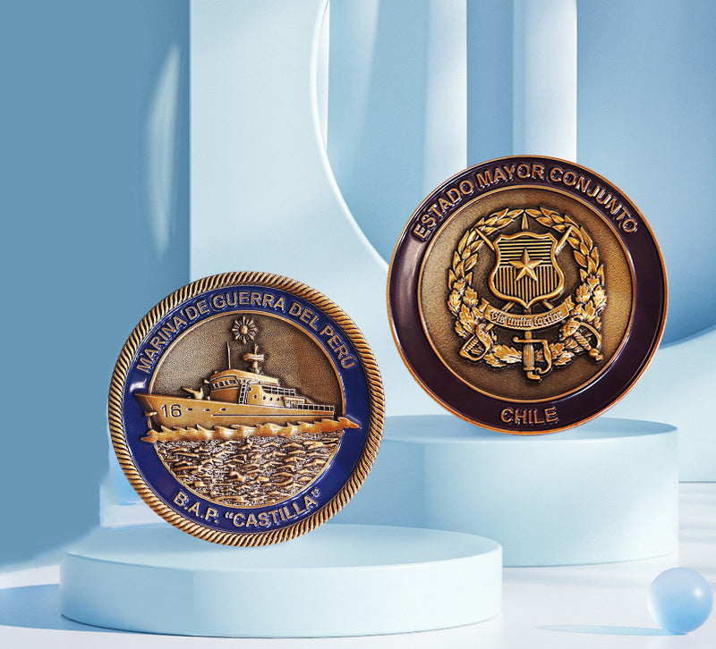 1.8" Fully Customized Metal Challenge Coin Round Commemorative Coins
