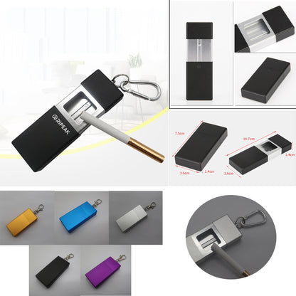 Portable Keychain Square Ash Tray with Key Ring