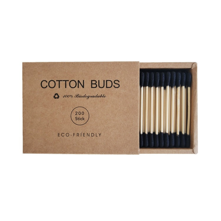 200pcs Biodegradable Bamboo Cotton Swabs Q-tip Cotton Buds(Drawer Type Package)