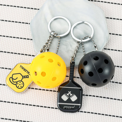 Mini Simulation Pickleball Racket Keychain Ornament