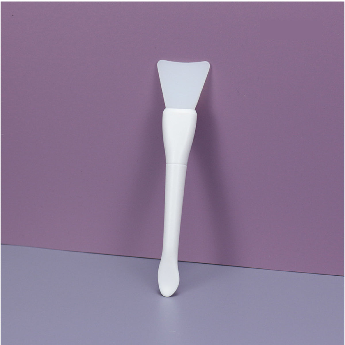 Plastic Handle Silicone Face Mask Shovel-Shaped Brush with PVC Packing Soft Makeup Skin Care Tool
