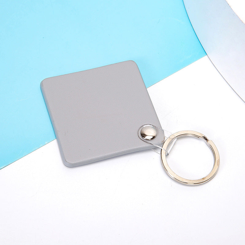 Square PU Leather Keychain for Car Home Key Ring Strap Holder Lanyard Universal Key Fob Keychain