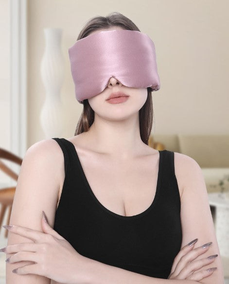 Silk 3D Sleep Eye Mask W/ Adjustable Magic Tape