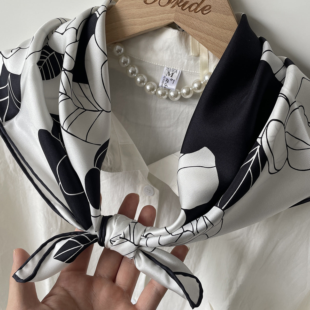 Custom 26" x 26" 100% Silk Hair Wrap Twill Silk Headband w/ Hand-Rolled Edges