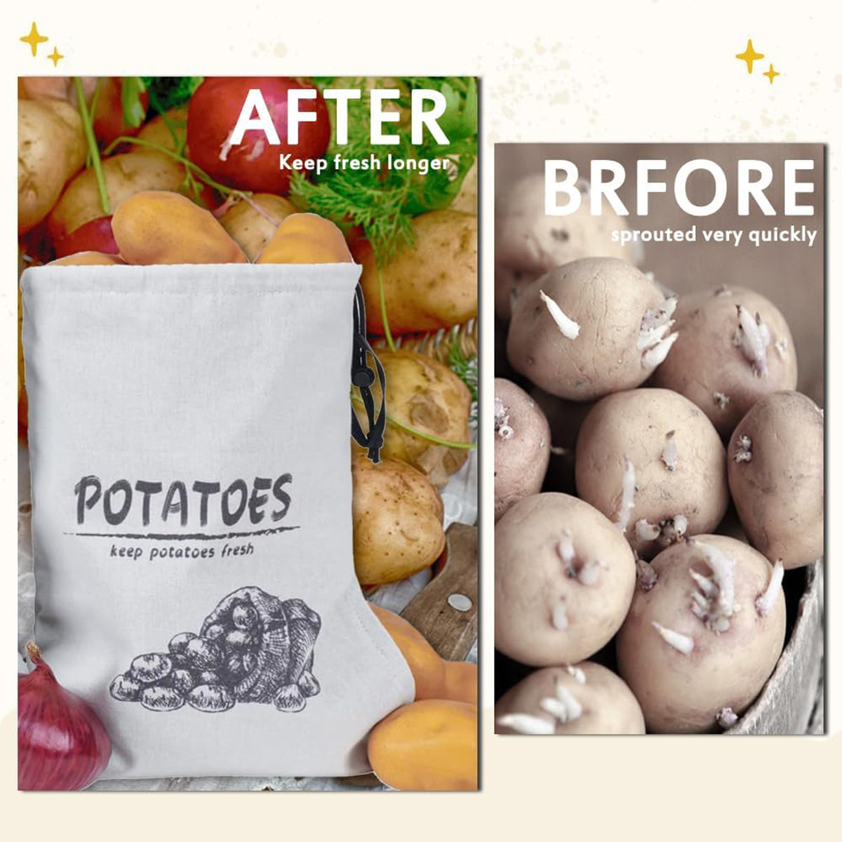 Custom Reusable Drawstring Onion Storage Bag