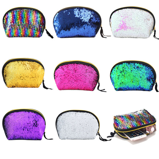 Mermaid Sequin Party Handbag Gold Zipper