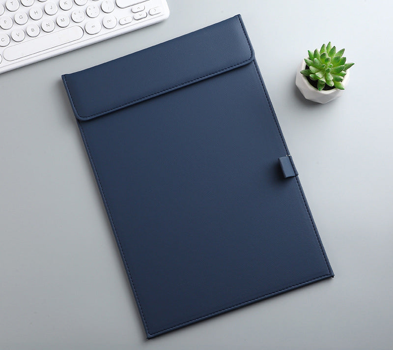 9.06" W x 13" H PU Leather Magnetic Clipboard w/Pen Holder