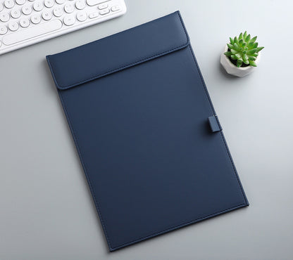 9.06" W x 13" H PU Leather Magnetic Clipboard w/Pen Holder
