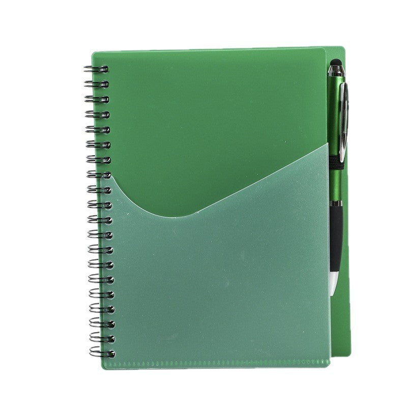 PP Journal Double Spiral Notebook W/ Stylus Pen