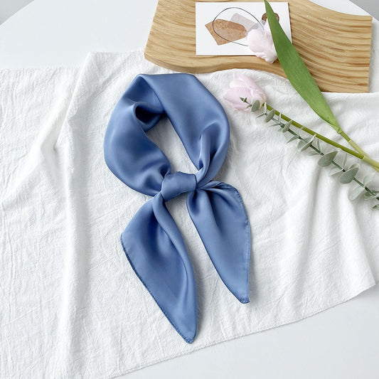 28" x 28" Light Blue Square Scarf Neck Scarves Kerchief Neckerchief Handbags Wrap Scarf #59