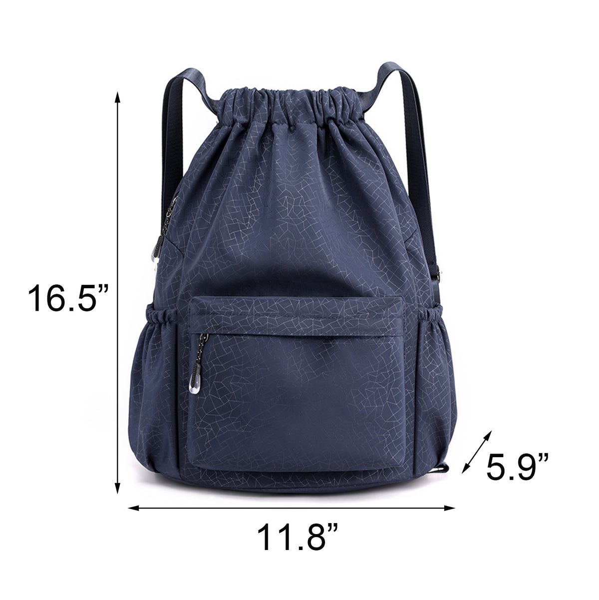 Waterproof Oxford Drawstring Backpack Sports Yoga Sackpack-Size S
