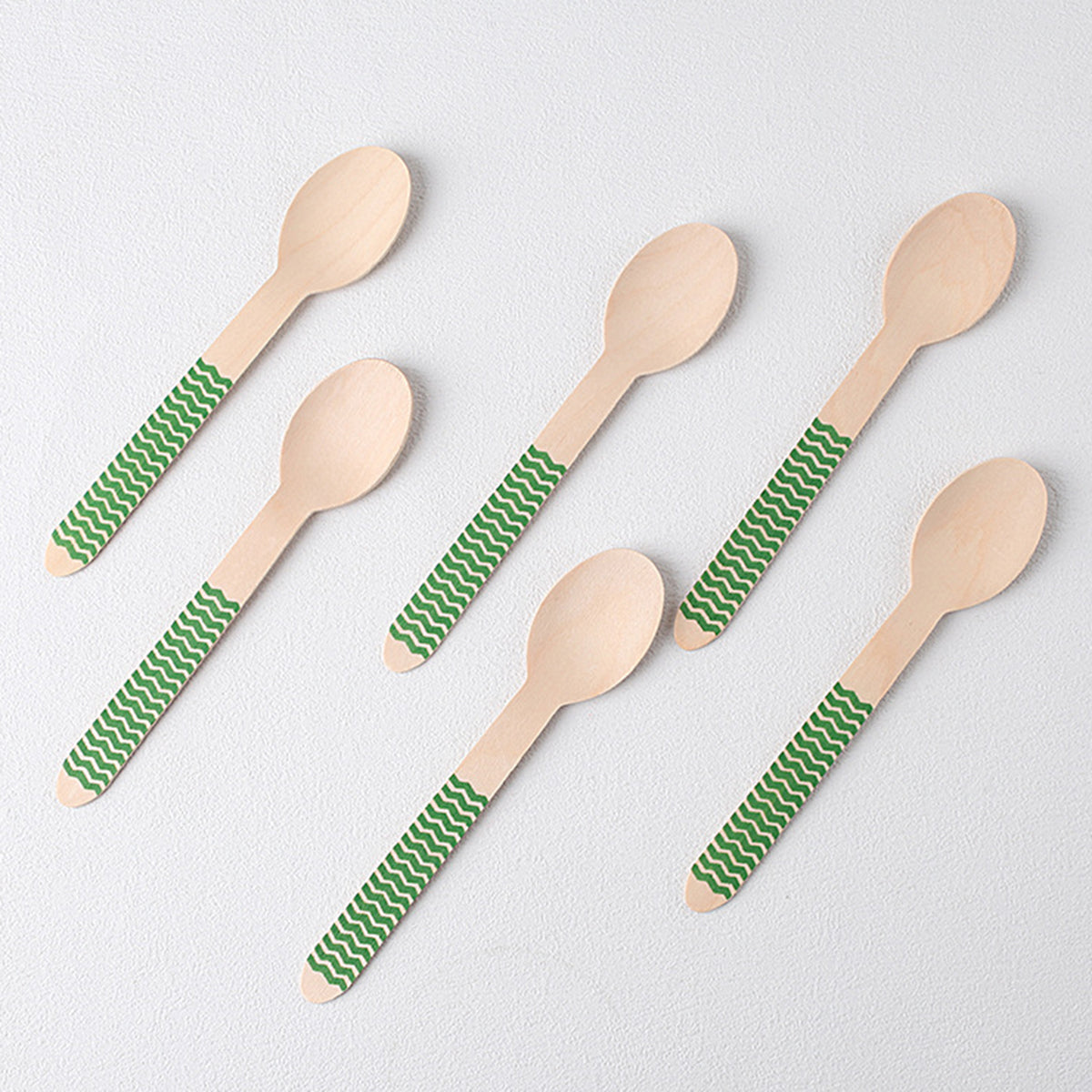 5.5" L Eco-Friendly Wooden Tasting Spoons Holiday Disposable Spoon