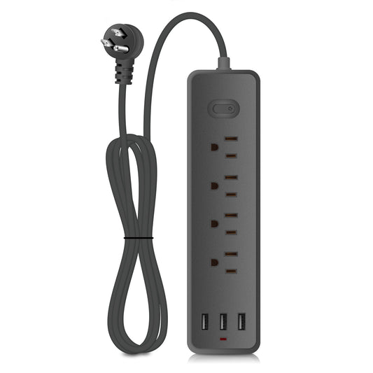 5 outlet power strip in 1.2 meters wired long with/without 3 USB port