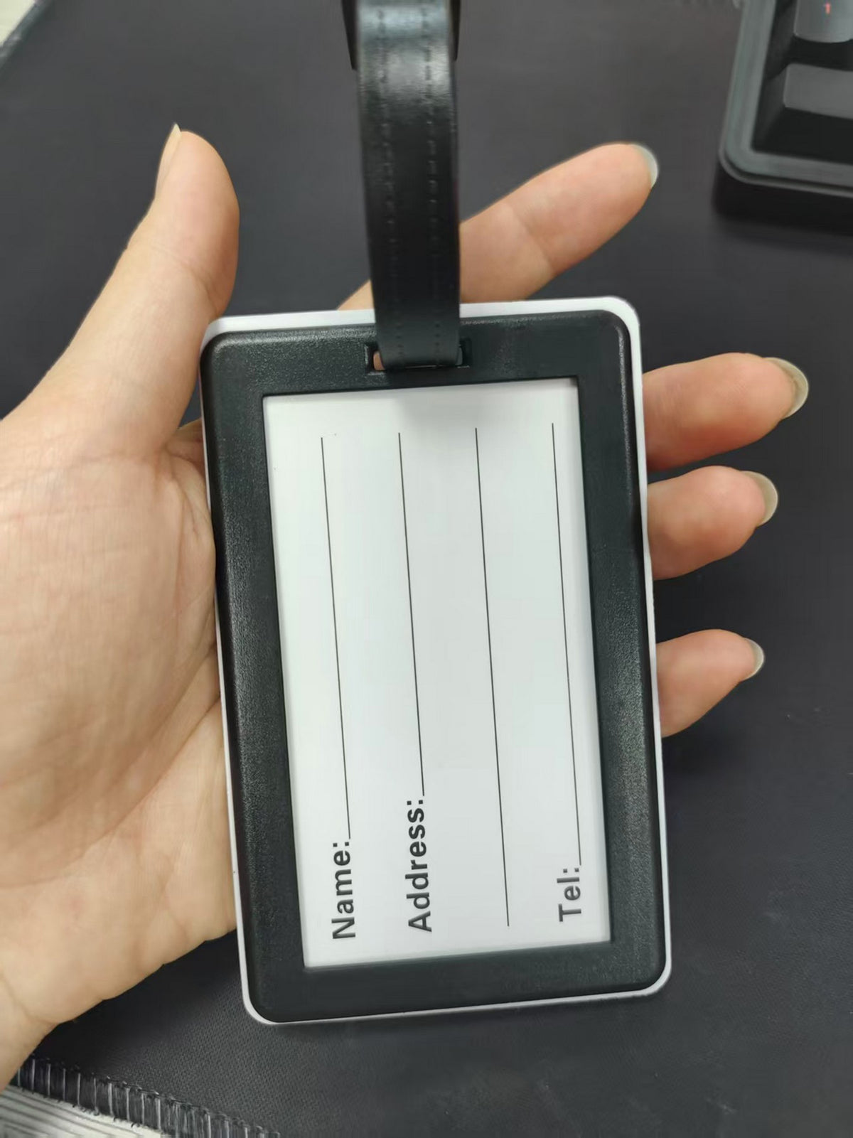 Custom Rectangular PVC Luggage Tag 3D Embossed Baggage Tag