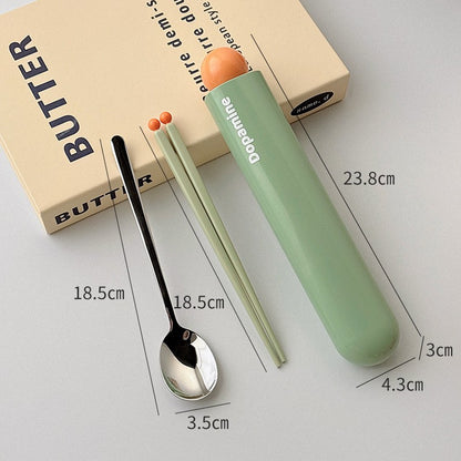 Portable Stainless Steel Chopsticks & Spoon